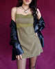 Abbildung: Fiona Minikleid aus Satin Avocado