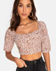 Bild von Flory Crop Top in Safari Taupe