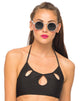 Bild von Motel Flux Longline Bikini Top In Schwarz