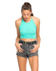 Bild von Motel Folly Strappy Crop in Aquamarin