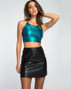 Bild von Fonda Crop Top in Metallic Petrol