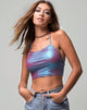 Bild von Fonda Crop Top in Metallic Opal Schimmer