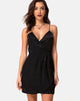 Image of Furiosa Wickelkleid aus Satin Cheetah Schwarz