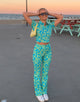 Bild von Motel X Barbara Kristoffersen Wuma Cropped Shirt in Retro Daisy Blau