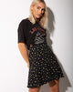 Image of Gaelle Minirock in Pretty Petal Schwarz