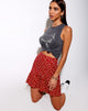 Bild von Gaelle Skater Rock in Falling for You Floral Rot
