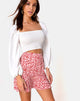 Image of Gaelle Minirock in Ditsy Butterfly Pfirsich und Rot