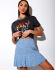 Image of Gaelle A-Linien-Rock in Skater Polka Blau