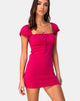Image of Gaina Minikleid aus kirschrotem Jersey