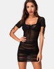 Image of Galia Kleid aus Netz Schwarz