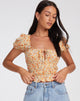 Abbildung von Galo Top in Ditsy Tangerine