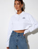 Bild von Gandi Crop Top in Weiß mit Motel Work Clothing Label