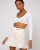 Bild von Gato Crop Top in Rippe Elfenbein