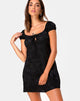 Image of Gaval Minikleid aus Satin Rose Schwarz