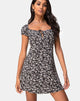 Image of Gaval Minikleid in Wild Tulip Schwarz