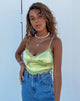 Bild von Gemlou Cami Top in Satin Lime Green
