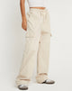 Bild der Geona Wide Leg Cargo Trouser in Ecru