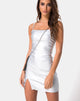 Image of Gilea Bodycon Kleid in Silber Metallic