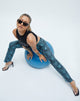 Image of Zoven Schlaghose in Polka-Optik Blau