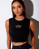 Bild von Gimon Crop Top in Rippe Schwarz Angelo Embro