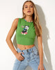 Bild von Gimon Crop Top in Kräutergarten Y2K Cute Baby