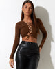 Gisy Crop Top in Kakaobraun