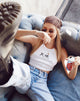 Bild von Givas Crop Top in Weiß Japanese Angel