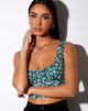 Bild von Gladis Vest Crop Top in Floral Field Green