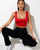 Bild von Gladis Vest Top in Satin Rot