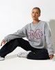 Abbildung von Glan Sweatshirt in Grau meliert mit "M Classics" Stickerei