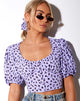 Bild von Glarie Crop Top in Dainty Daisy Lilac
