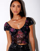 Bild von Glasty Crop Top in Gothic Rose