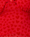 Rote Masche Rotes Herz Flock