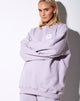 Bild von Glo Sweatshirt in Pastelllila Daisy Embro