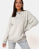 Image of Glo Sweatshirt in Ecru mit Schmetterlingsstickerei
