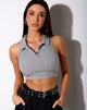Image of Guaco Crop Top in Rippe grau meliert