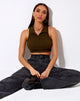 Bild von Guaco Crop Top in Rippe Khaki