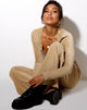 Image of Obeli Hose aus Samt Rib Tan