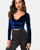 Bild von Guan Crop Top aus Samt Navy