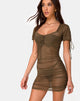 Image von Guenetta Kleid aus olivfarbenem Netz
