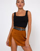 Bild von Shenka Minirock aus Satin Zebra Golden Coral