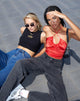 Bild von Haltri Crop Top in Satin Rot