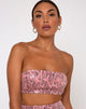 Bild von Haney Top in PU Snake Pink