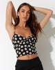 Abbildung von Harika Cropped Top in Grunge Daisy Black