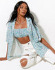 Image of Hawaii-Hemd in Flower Power Blau
