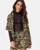 Bild von Hawaii-Hemd in Zips Zebra Braun