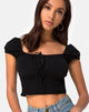 Image von Heina Crop Top in Schwarz