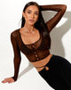 Image von Henlo Cardi aus Mesh Braun