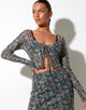 Bild von Henry Cropped Cardi in Folk Floral