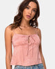 Bild von Hera Crop Top in Satin Cheetah Dusty Pink